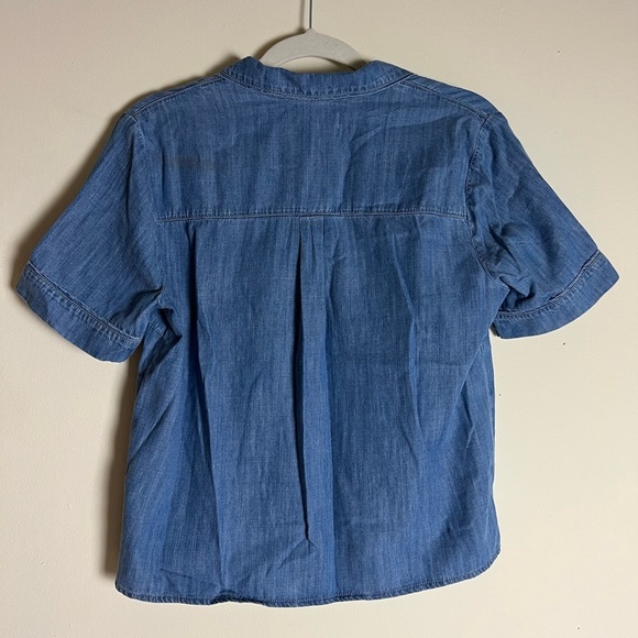 MADEWELL Denim Shrunken Pajama Shirt Size Small - Picture 6 of 7